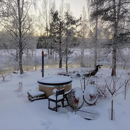 Chez-nous Aeaenekoski, Sauna & Jacuzzi, Northern Lights Alpesi faház