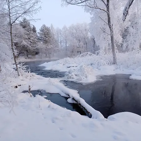 Riverside Sauna Hot Tub Northern Lights Chalet Aanekoski