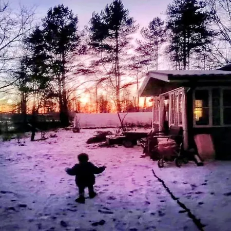 샬레 Riverside Sauna Hot Tub Northern Lights Äänekoski