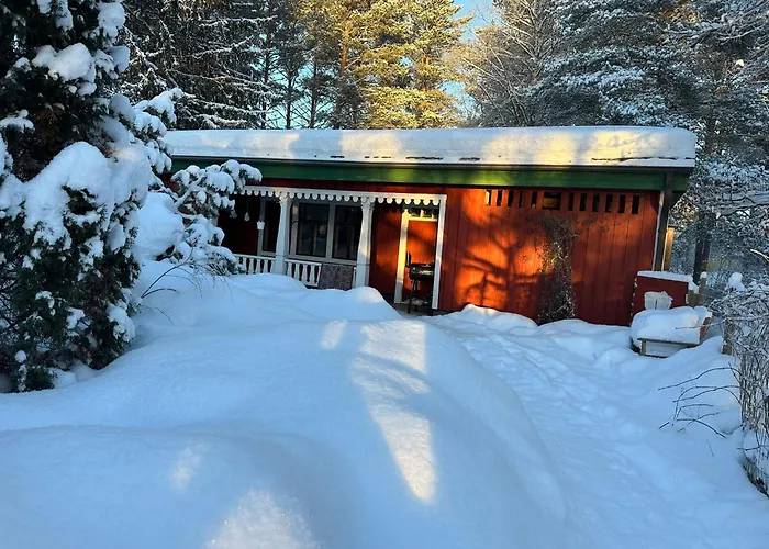 木屋 Riverside Cottage Aeaenekoski Sauna And Hot Tub Northern Lights